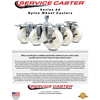 Service Caster 4 Inch Nylon Wheel Swivel 10mm Threaded Stem Caster Total Lock Brake SCC SCC-TSTTL20S414-NYS-M1015